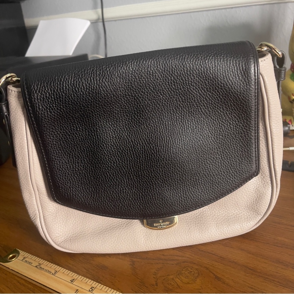 Kate Spade Pebble Leather  Color Block Flap Shoulder Cross Body